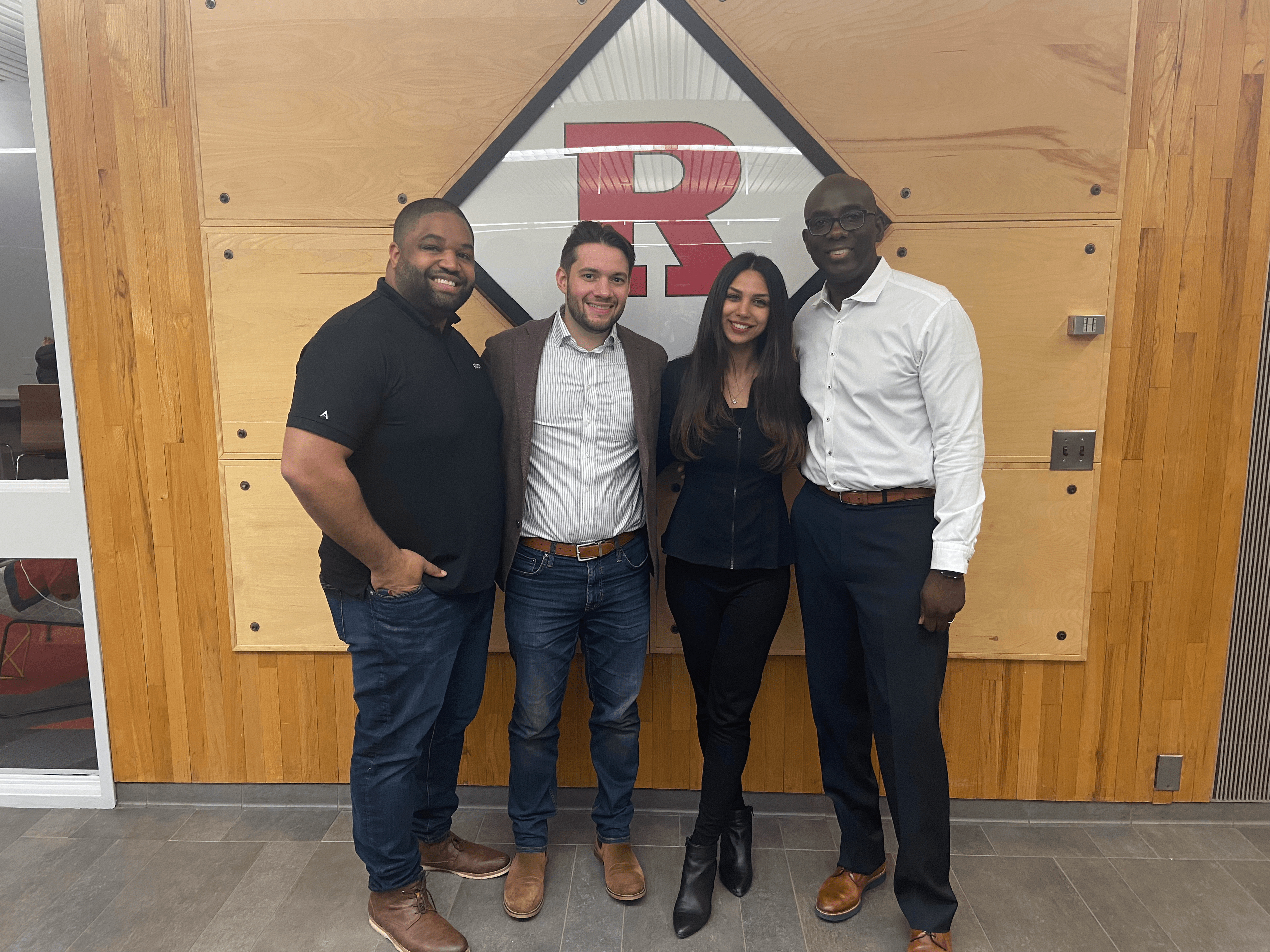 Rashan Thompson speaking at a college or school event