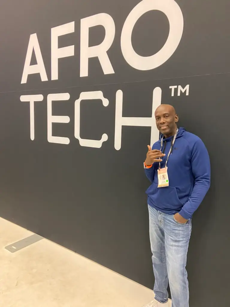 Rashan Thompson at the Afro Tech conference