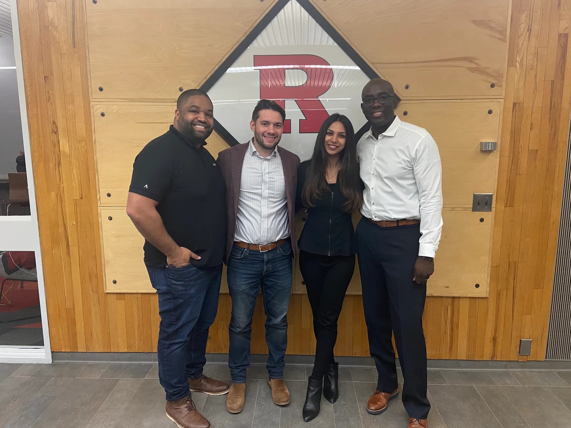 Rashan Thompson speaking at a college or school event